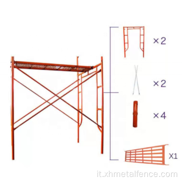 5,6&#39;7 &quot;Arch Walk-Thru impalcatura Fence in acciaio zinco